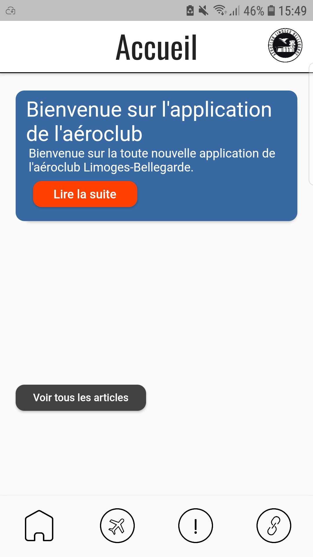 Accueil appli