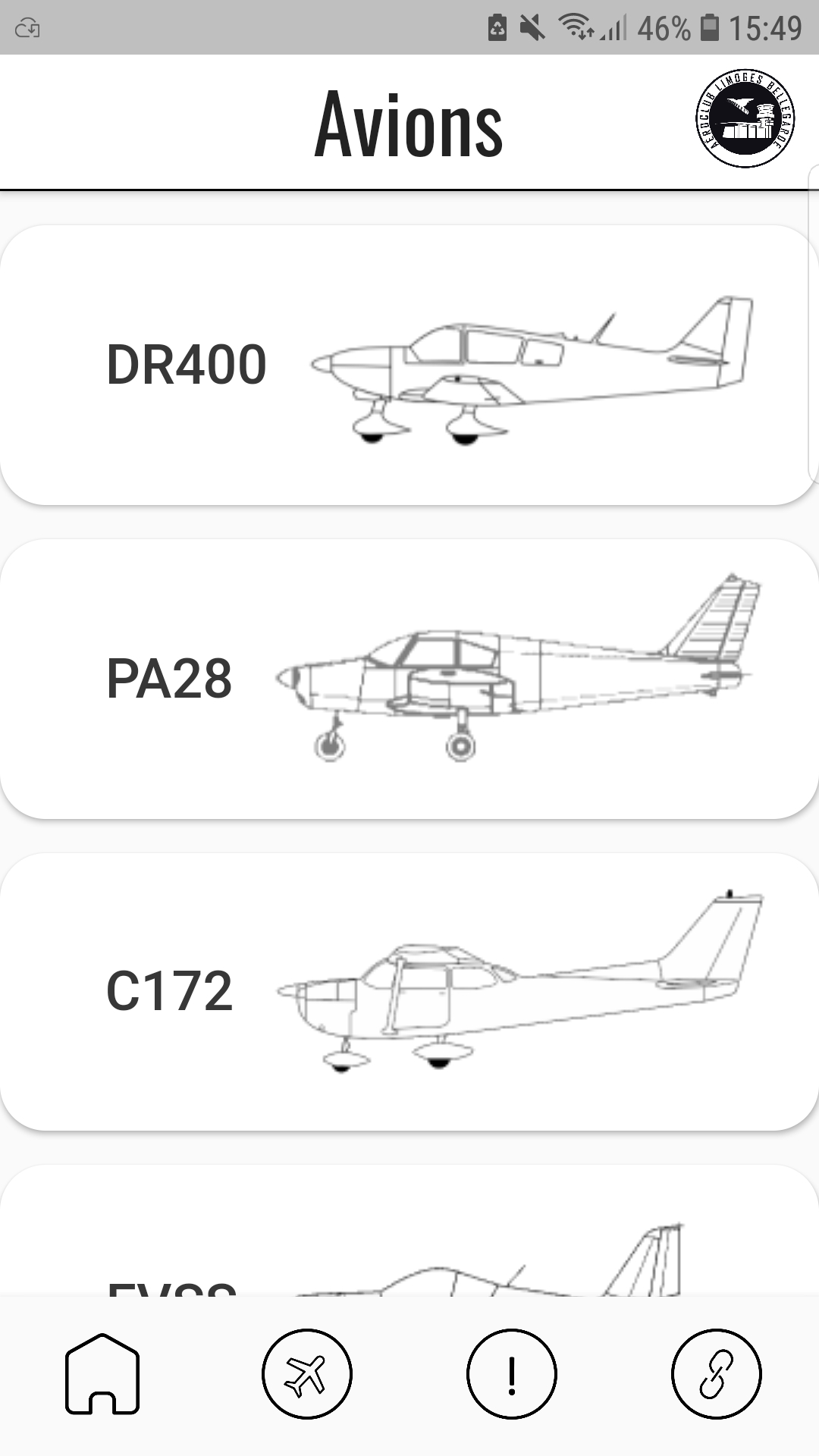 Liste avions appli
